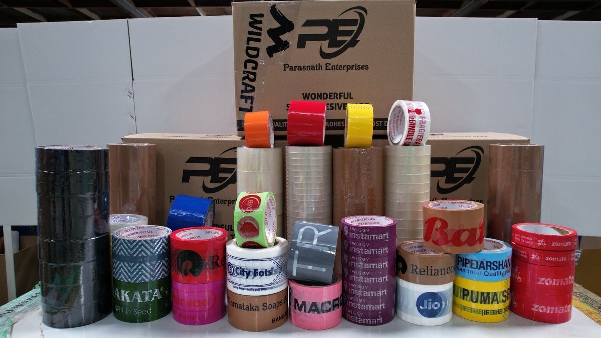 Printed BOPP tapes manufactured by Parasnath Enterprises in Bangalore and Karnataka